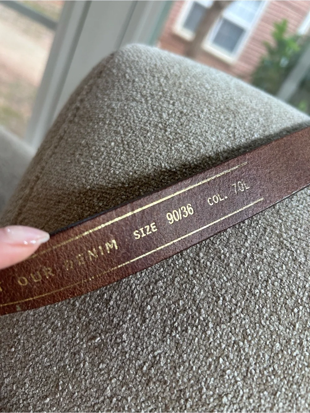FOR PARTS ONLY Diesel Brown Leather Belt with Brass Chain Detail